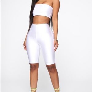 Cardi B Biker short set